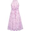 imageGRACE KARIN Girls Sleeveless Casual Aline Flowy Summer Maxi Dress for 514 YearsPurple Flower