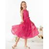 imageGRACE KARIN Girls Sleeveless Casual Aline Flowy Summer Maxi Dress for 514 YearsRose Red