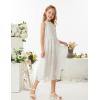 imageGRACE KARIN Girls Sleeveless Casual Aline Flowy Summer Maxi Dress for 514 YearsWhite