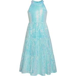 imageGRACE KARIN Girls Sequin Dress Formal Party Elegant Fancy Girls Maxi Long Dress for 514YLight Blue