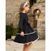 imageGRACE KARIN Girls Long Sleeve Dress Fall Winter Casual Cute Elegant Back to School Dresses for Girl 514Black