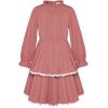 imageGRACE KARIN Girls Long Sleeve Dress Fall Winter Casual Cute Elegant Back to School Dresses for Girl 514Coral Pink