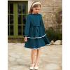 imageGRACE KARIN Girls Long Sleeve Dress Fall Winter Casual Cute Elegant Back to School Dresses for Girl 514Peacock Blue
