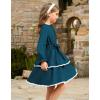 imageGRACE KARIN Girls Long Sleeve Dress Fall Winter Casual Cute Elegant Back to School Dresses for Girl 514Peacock Blue