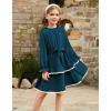 imageGRACE KARIN Girls Long Sleeve Dress Fall Winter Casual Cute Elegant Back to School Dresses for Girl 514Peacock Blue