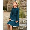 imageGRACE KARIN Girls Long Sleeve Dress Fall Winter Casual Cute Elegant Back to School Dresses for Girl 514Peacock Blue