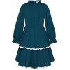 imageGRACE KARIN Girls Long Sleeve Dress Fall Winter Casual Cute Elegant Back to School Dresses for Girl 514Peacock Blue
