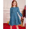 imageGRACE KARIN Girls Long Sleeve Fall Dress Girl Fashion Party Casual Winter Holiday Christmas Dresses 512Blue