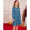 imageGRACE KARIN Girls Long Sleeve Fall Dress Girl Fashion Party Casual Winter Holiday Christmas Dresses 512Blue