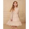 imageGRACE KARIN Girls Long Sleeve Fall Dress Girl Fashion Party Casual Winter Holiday Christmas Dresses 512Cream