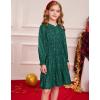 imageGRACE KARIN Girls Long Sleeve Fall Dress Girl Fashion Party Casual Winter Holiday Christmas Dresses 512Dark Green