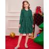 imageGRACE KARIN Girls Long Sleeve Fall Dress Girl Fashion Party Casual Winter Holiday Christmas Dresses 512Dark Green