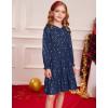 imageGRACE KARIN Girls Long Sleeve Fall Dress Girl Fashion Party Casual Winter Holiday Christmas Dresses 512Navy Blue