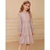 imageGRACE KARIN Girls Long Sleeve Fall Dress Girl Fashion Party Casual Winter Holiday Christmas Dresses 512Pink