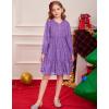 imageGRACE KARIN Girls Long Sleeve Fall Dress Girl Fashion Party Casual Winter Holiday Christmas Dresses 512Purple