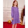 imageGRACE KARIN Girls Long Sleeve Fall Dress Girl Fashion Party Casual Winter Holiday Christmas Dresses 512Purple