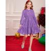imageGRACE KARIN Girls Long Sleeve Fall Dress Girl Fashion Party Casual Winter Holiday Christmas Dresses 512Purple