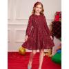 imageGRACE KARIN Girls Long Sleeve Fall Dress Girl Fashion Party Casual Winter Holiday Christmas Dresses 512Red