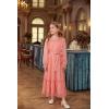 imageGRACE KARIN Girls Long Sleeve Fall Dress Kids Ruffle Casual Fashion Long Maxi Dress Size 614Pink