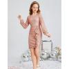 imageGRACE KARIN Girls Long Sleeve Sequin Dress Bodycon 614Y Teen Girl Prom Formal Party Graduation Birthday Pageant DressesLight Pink