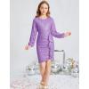 imageGRACE KARIN Girls Long Sleeve Sequin Dress Bodycon 614Y Teen Girl Prom Formal Party Graduation Birthday Pageant DressesPurple