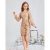 imageGRACE KARIN Girls Long Sleeve Sequin Dress Bodycon 614Y Teen Girl Prom Formal Party Graduation Birthday Pageant DressesRose Gold