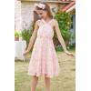 imageGRACE KARIN Girls Off Shoulder Dress Sleeveless Floral Swiss Dots Casual Spring Summer Midi Dress 514YPink Jacquard