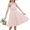 imageGRACE KARIN Girls Off Shoulder Dress Sleeveless Floral Swiss Dots Casual Spring Summer Midi Dress 514YPink Jacquard
