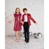 imageGRACE KARIN Girls Sequin Party Dress Tulle Mesh Sleeveless Kids Fancy Pageant Sparkly A Line Birthday Prom Formal Dresses Rose Red 56Y
