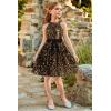 imageGRACE KARIN Girls Sequin Velvet Dress Kid Sleeveless Sparkly Fancy Formal Party Dress with Hairbow Size 614 YearsBlack Gold