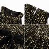 imageGRACE KARIN Girls Sequin Velvet Dress Kid Sleeveless Sparkly Fancy Formal Party Dress with Hairbow Size 614 YearsBlack Gold