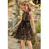 imageGRACE KARIN Girls Sequin Velvet Dress Kid Sleeveless Sparkly Fancy Formal Party Dress with Hairbow Size 614 YearsBlack Gold
