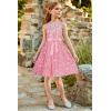 imageGRACE KARIN Girls Sequin Velvet Dress Kid Sleeveless Sparkly Fancy Formal Party Dress with Hairbow Size 614 YearsPink