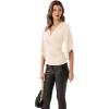 imageGRACE KARIN Summer Tops for Women 2024 Dressy 34 Chiffon Sleeve Wrap Blouses V Neck Business Casual Flowy TopsLight Apricot