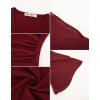 imageGRACE KARIN Summer Tops for Women 2024 Dressy 34 Chiffon Sleeve Wrap Blouses V Neck Business Casual Flowy TopsRed