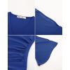 imageGRACE KARIN Summer Tops for Women 2024 Dressy 34 Chiffon Sleeve Wrap Blouses V Neck Business Casual Flowy TopsRoyal Blue