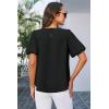 imageGRACE KARIN Women Short Puff Sleeve Casual Summer Elegant Tops Dressy Lace Crochet Crew Neck BlouseBlack