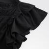 imageGRACE KARIN Womens Ruffle Sleeve Tops 2025 Summer Shirts Drawstring Pleated Dressy Casual BlouseBlack