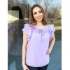 imageGRACE KARIN Womens Ruffle Sleeve Tops 2025 Summer Shirts Drawstring Pleated Dressy Casual BlousePurple