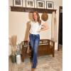 imageGRACE KARIN Womens Ruffle Sleeve Tops 2025 Summer Shirts Drawstring Pleated Dressy Casual BlouseWhite