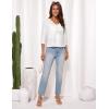 imageGRACE KARIN Womens 2025 Tie Ftont Cropped Cardigan 34 Sleeve Lightweight HollowedOut Eyelet ShrugWhite