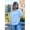 imageGRACE KARIN Womens Dressy Casual Tops Puff Sleeve Drawstring Summer Shirts Hollow Out Eyelet Embroidery V Neck BlouseWhite