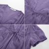 imageGRACE KARIN Womens Summer Tops V Neck Short Sleeve Tie Front Blouses Peplum Babydoll TopLilac
