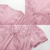 imageGRACE KARIN Womens Summer Tops V Neck Short Sleeve Tie Front Blouses Peplum Babydoll TopPink