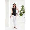 imageGRACE KARIN Womens Wrap V Neck Casual Work Tops Sleeveless Office Dressy Summer Blouse Asymmetrical Elegant ShirtsBlack