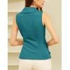 imageGRACE KARIN Womens Wrap V Neck Casual Work Tops Sleeveless Office Dressy Summer Blouse Asymmetrical Elegant ShirtsBlue Green