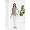 imageGRACE KARIN Womens Wrap V Neck Casual Work Tops Sleeveless Office Dressy Summer Blouse Asymmetrical Elegant ShirtsGrey
