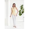 imageGRACE KARIN Womens Wrap V Neck Casual Work Tops Sleeveless Office Dressy Summer Blouse Asymmetrical Elegant ShirtsIvory White