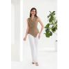imageGRACE KARIN Womens Wrap V Neck Casual Work Tops Sleeveless Office Dressy Summer Blouse Asymmetrical Elegant ShirtsKhaki