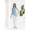 imageGRACE KARIN Womens Wrap V Neck Casual Work Tops Sleeveless Office Dressy Summer Blouse Asymmetrical Elegant ShirtsLight Blue